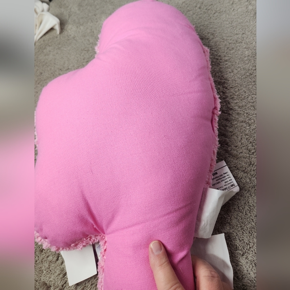 Cowgirl Hat Shaped Throw Pillow - Pink & White - Picture 6 of 14